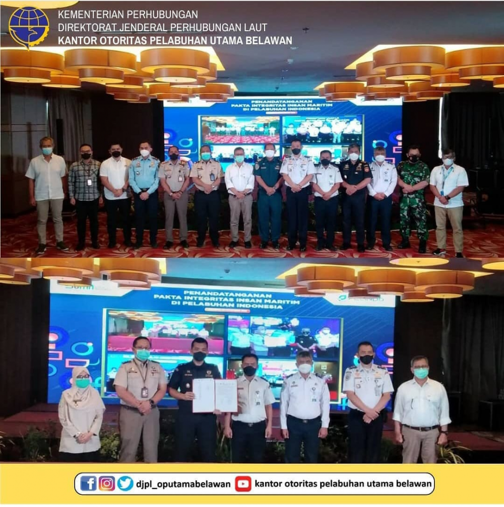 Penandatanganan Pakta Integritas Insan Maritim di Lingkungan Pelabuhan Indonesia
