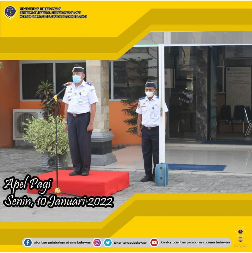 Apel Pagi Kantor Otoritas Pelabuhan Utama Belawan