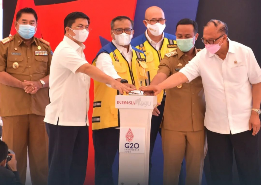 Kepala Kantor Otoritas Pelabuhan Utama Makassar Menghadiri Acara Ground Breaking Pembangunan Jalan Akses Tol Makassar New Port Tahap I Dan Tahap II