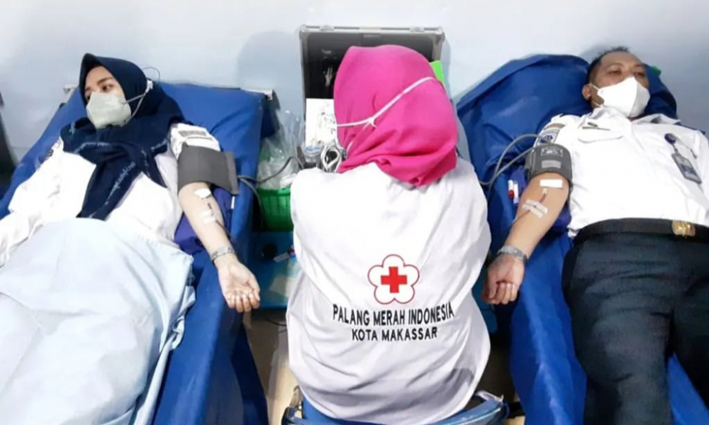 Kantor Otoritas Pelabuhan Utama Makassar Mengadakan Kegiatan Donor Darah Rutin