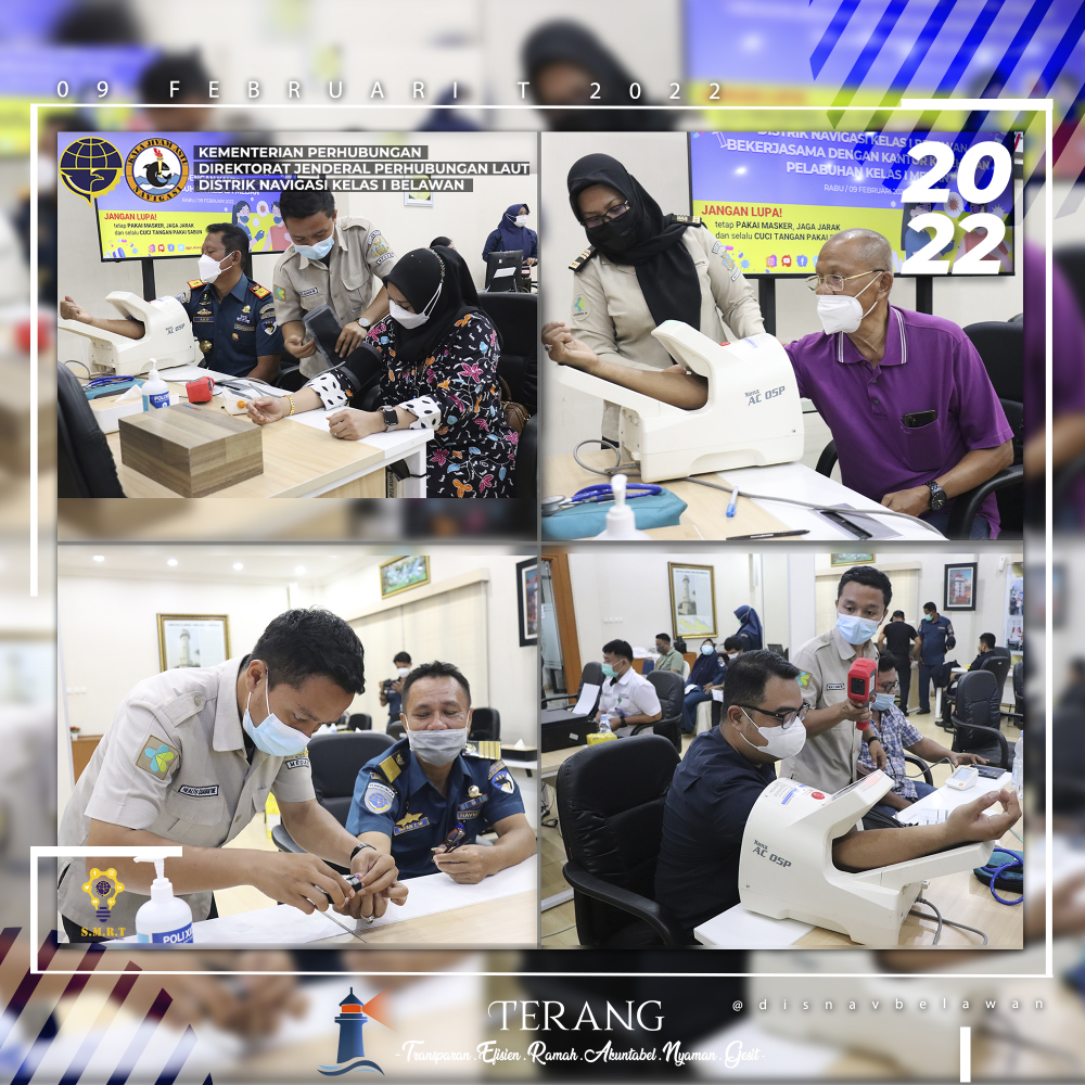 Distrik Navigasi Kelas I Belawan gelar Vaksinasi Dosis Ketiga (Booster) bekerjasama dengan Kantor Kesehatan Pelabuhan Kelas I Medan