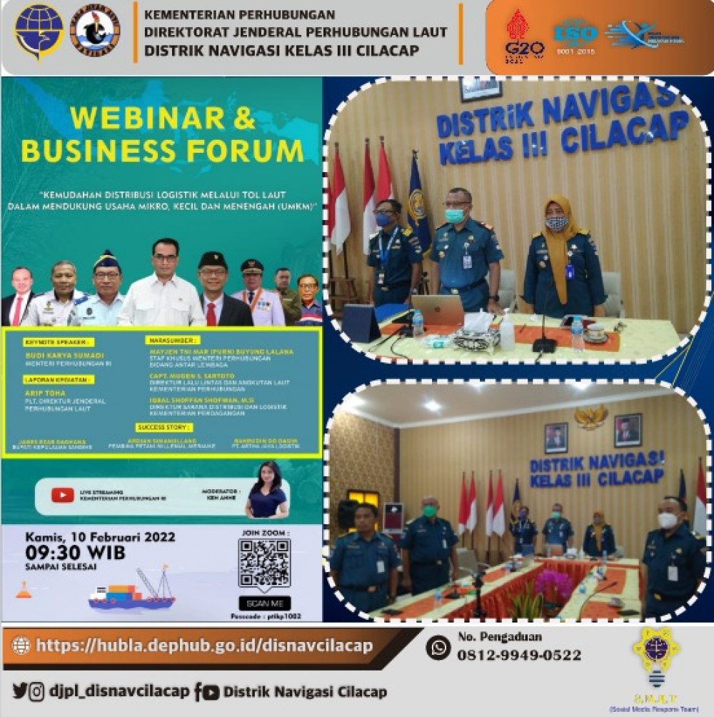 Webinar Kemudahan Distribusi Logistik Melalui Tol Laut dalam Mendukung UMKM