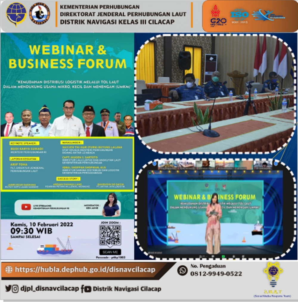 Webinar Kemudahan Distribusi Logistik Melalui Tol Laut dalam Mendukung UMKM