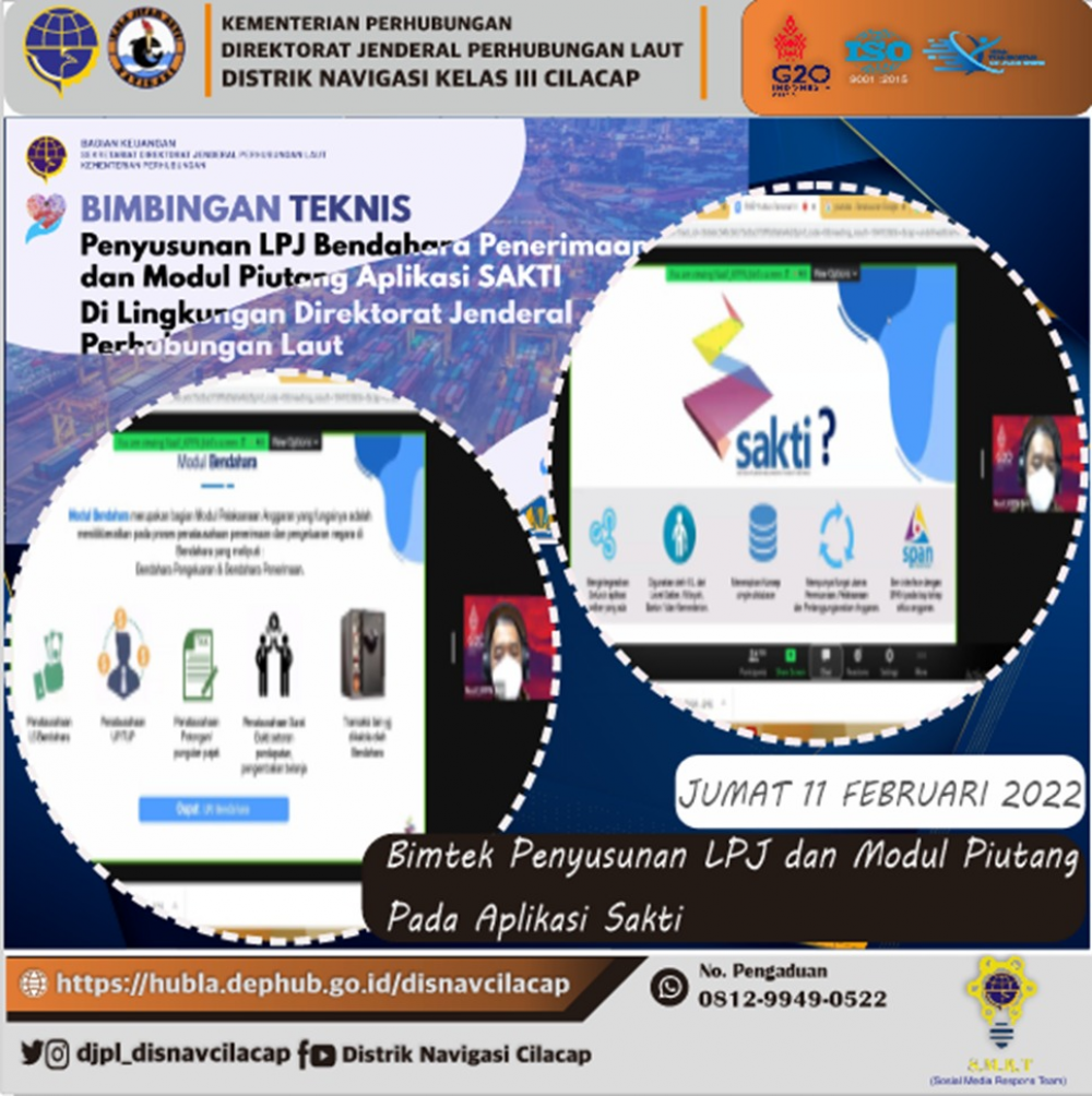 Bimtek Tata Cara Penyusunan LPJ Bendahara Penerimaan Dan Modul Piutang Pada Aplikasi SAKTI, Jum’at 11 Februari 2022