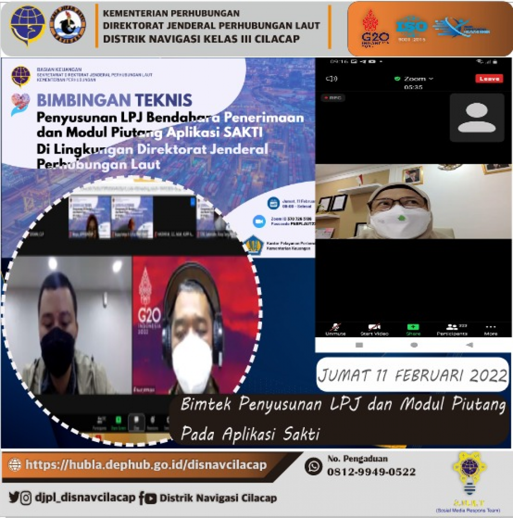 Bimtek Tata Cara Penyusunan LPJ Bendahara Penerimaan Dan Modul Piutang Pada Aplikasi SAKTI, Jum’at 11 Februari 2022