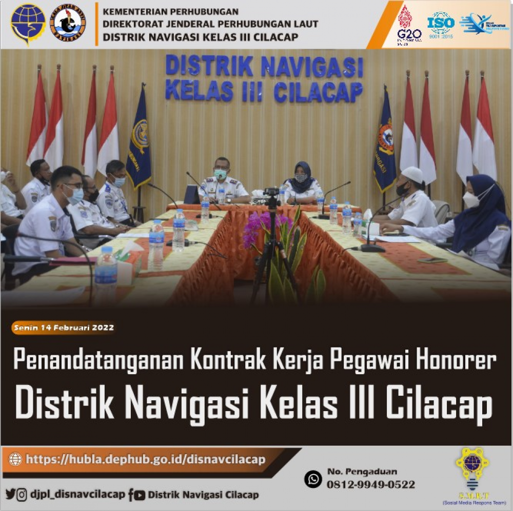 Penandatanganan Kontrak Kerja Pegawai Honorer Pada Kantor Distrik Navigasi Kelas III Cilacap