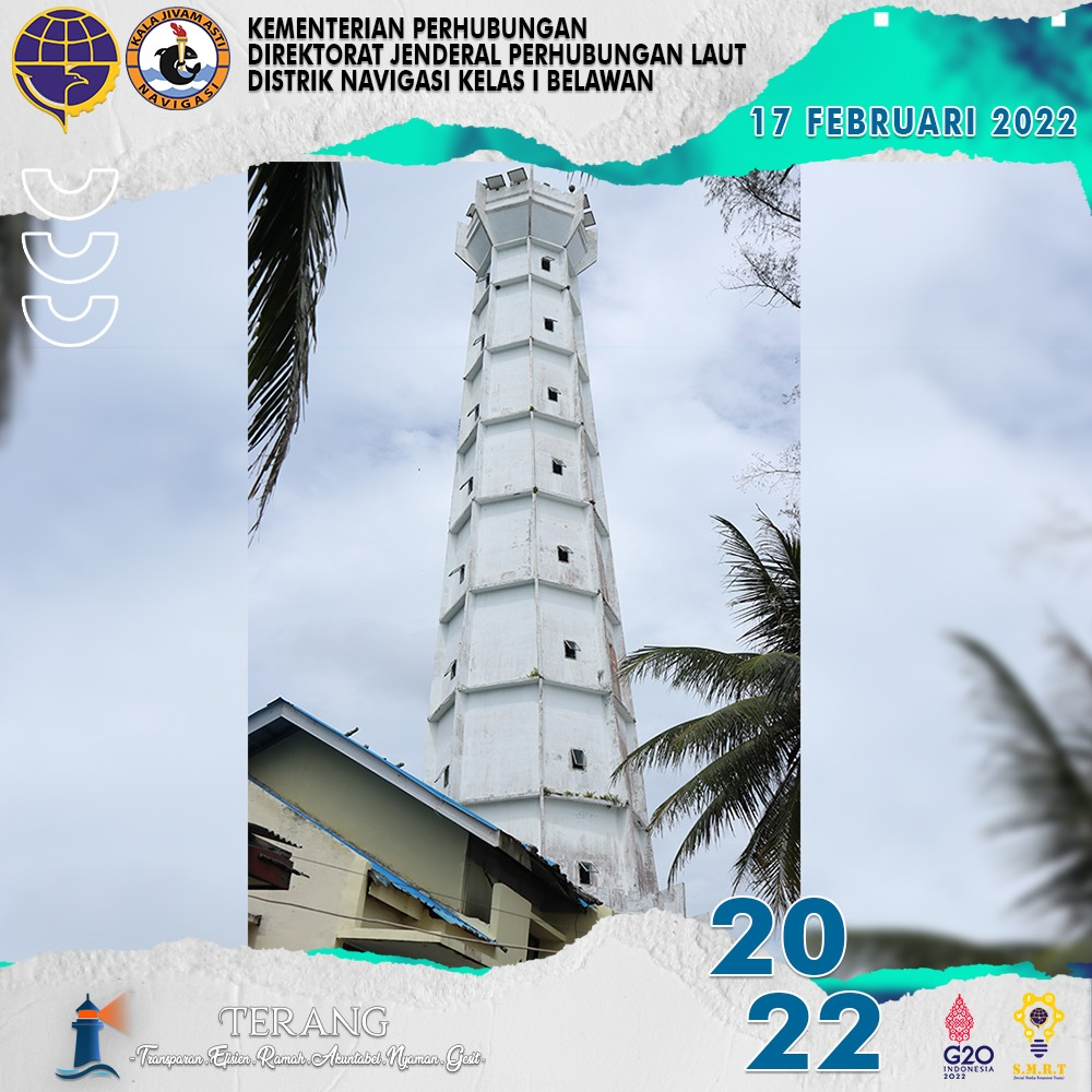 KEGIATAN MONITORING DAN EVALUASI KEHANDALAN SARANA BANTU NAVIGASI PELAYARAN (SBNP) MENARA SUAR NIPAH LARANGAN DSI.315