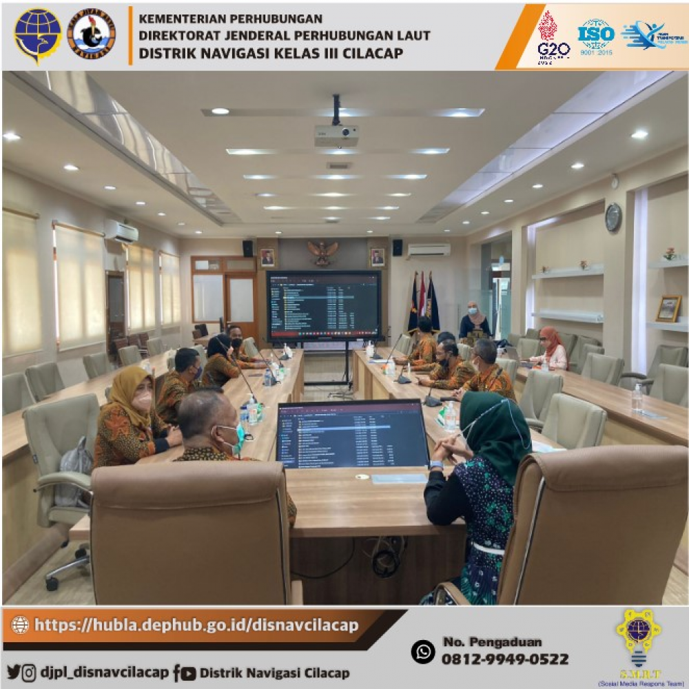 Distrik Navigasi Kelas III Cilacap melaksanakan Studi Banding ke Distrik Navigasi Kelas I Tanjung Priok, (18/02/2022)