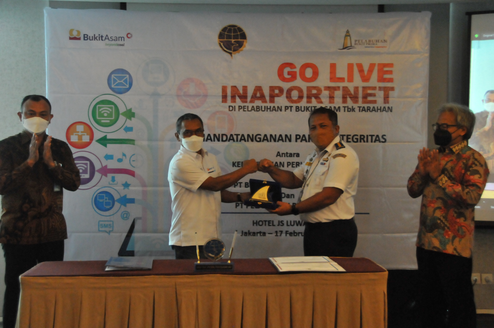 TUKS Bukit Asam Unit Pelabuhan Tarahan Lampung Resmi Terapkan Inaportnet