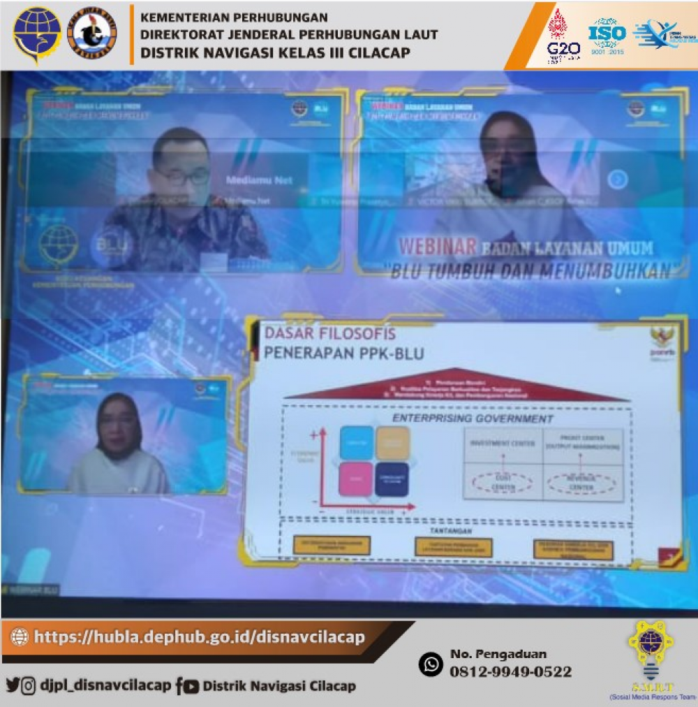 Webinar Badan Layanan Umum (BLU), "BLU Tumbuh Dan Menumbuhkan" Hari Selasa 22 Februari 2022