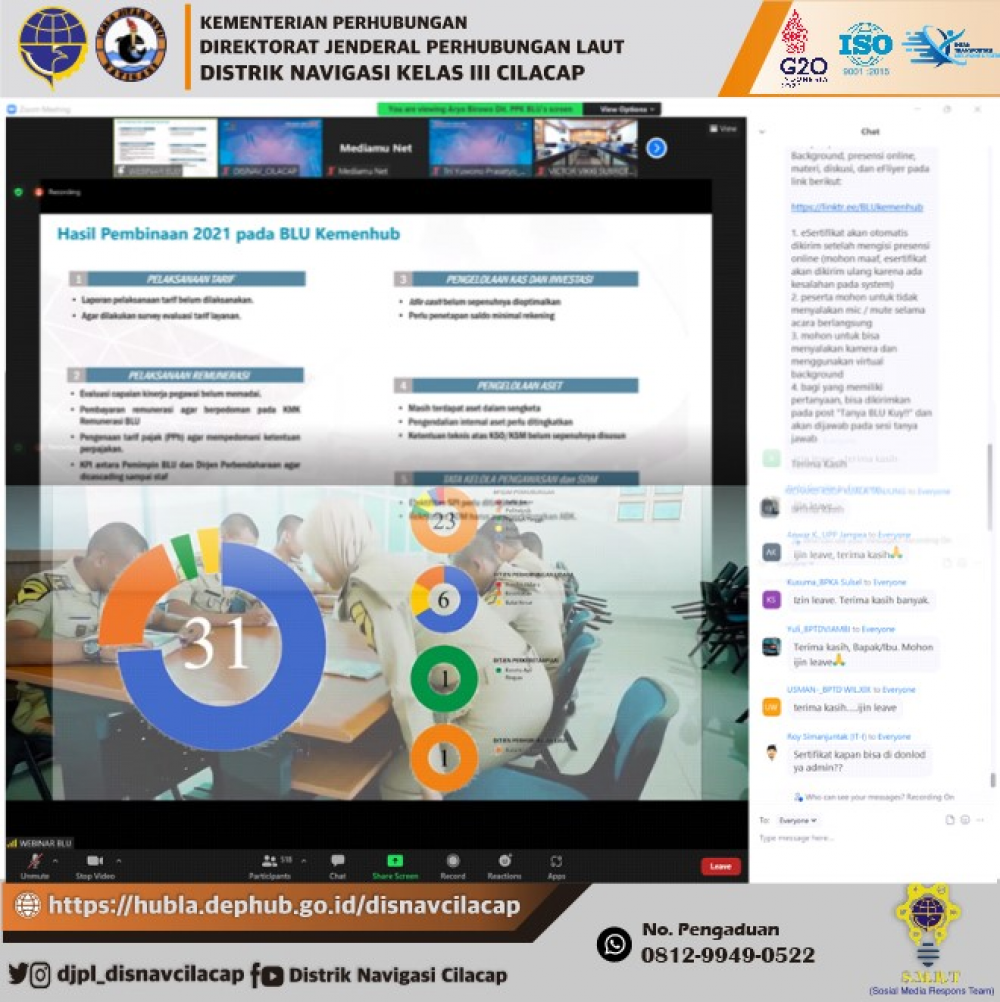 Webinar Badan Layanan Umum (BLU), "BLU Tumbuh Dan Menumbuhkan" Hari Selasa 22 Februari 2022