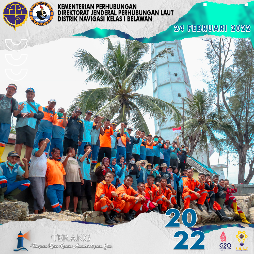 KEGIATAN KERJA BAKTI DAN PENANAMAN POHON DI LOKASI MENARA SUAR NIPAH LARANGAN DSI.315 SEBAGAI PINTU GERBANG KESELAMATAN PELAYARAN
