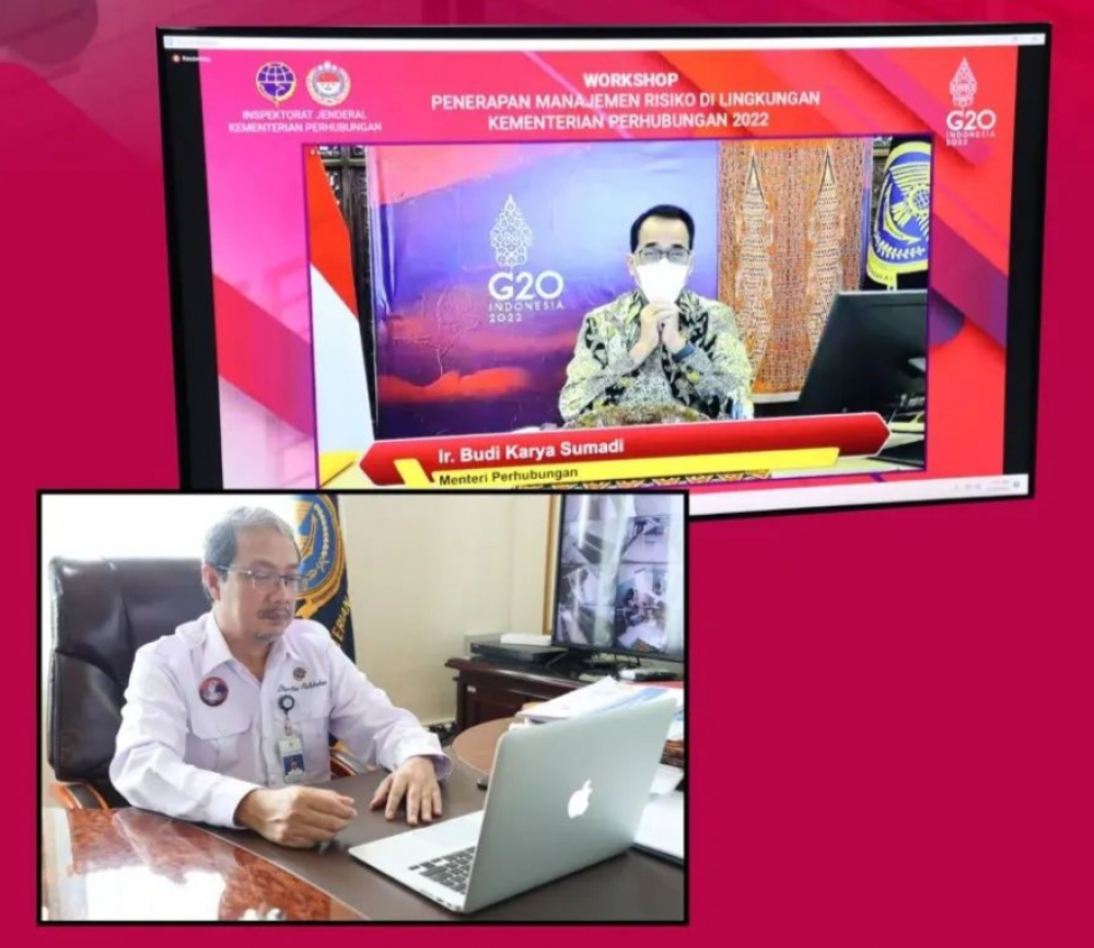 Kepala Kantor Otoritas Pelabuhan Mengikuti Workshop Manajemen Resiko Menuju Perwujudan Good Governance Lewat Virtual Zoom Meeting