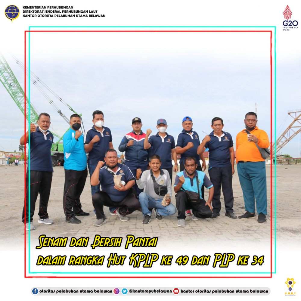 “Kegiatan Bersih Pantai dalam Rangka Peringatan HUT KPLP ke-49 dan PLP ke-34”