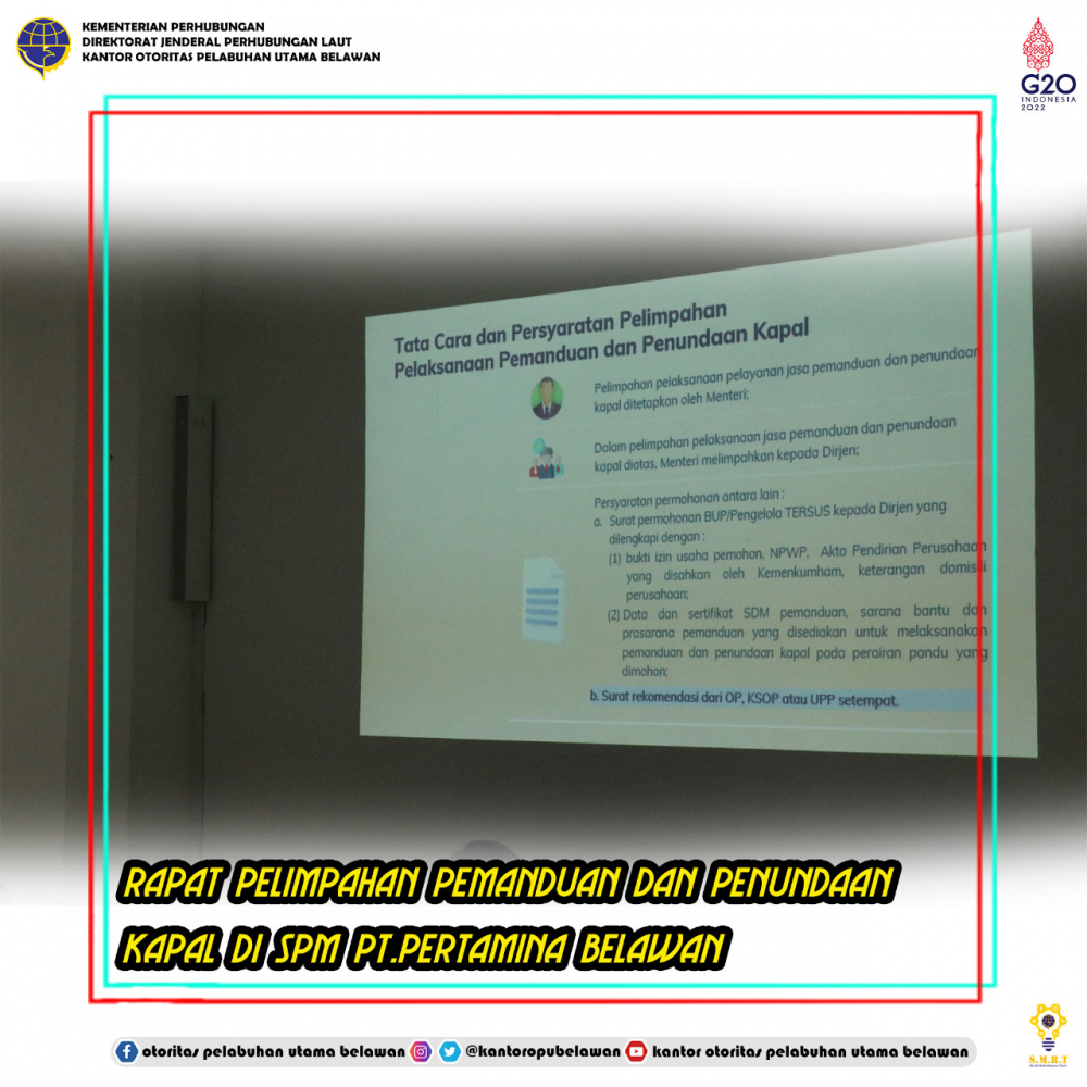 “Pelimpahan Pemanduan dan Penundaan Kapal di SPM PT. Pertamina Belawan”