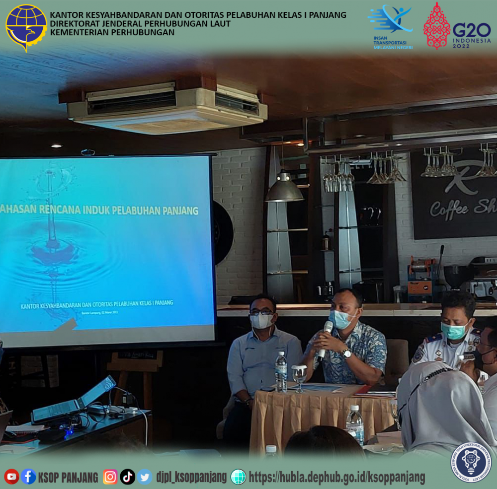 KSOP Panjang Bersama PT. Pelindo Regional II Panjang dan Pemprov Lampung lanjutkan Pembahasan Reviu Rencana Induk Pelabuhan (RIP) Panjang