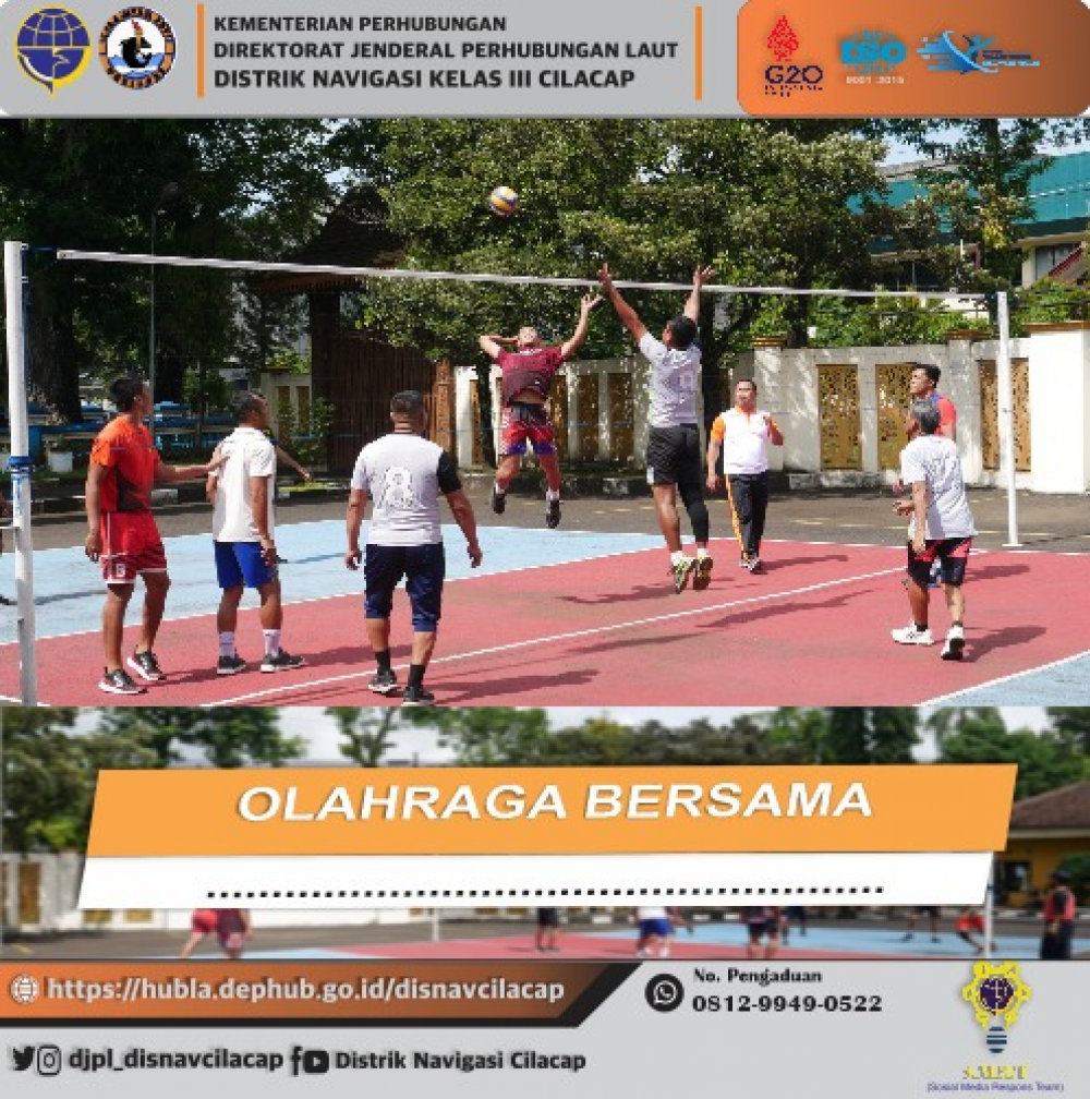 Tingkatkan Persahabatan, Distrik Navigasi Cilacap Dan Badan SAR Nasional Cilacap Gelar Olahraga Bersama Bola Voli (Hari Jum’at, 04 Maret 2022)
