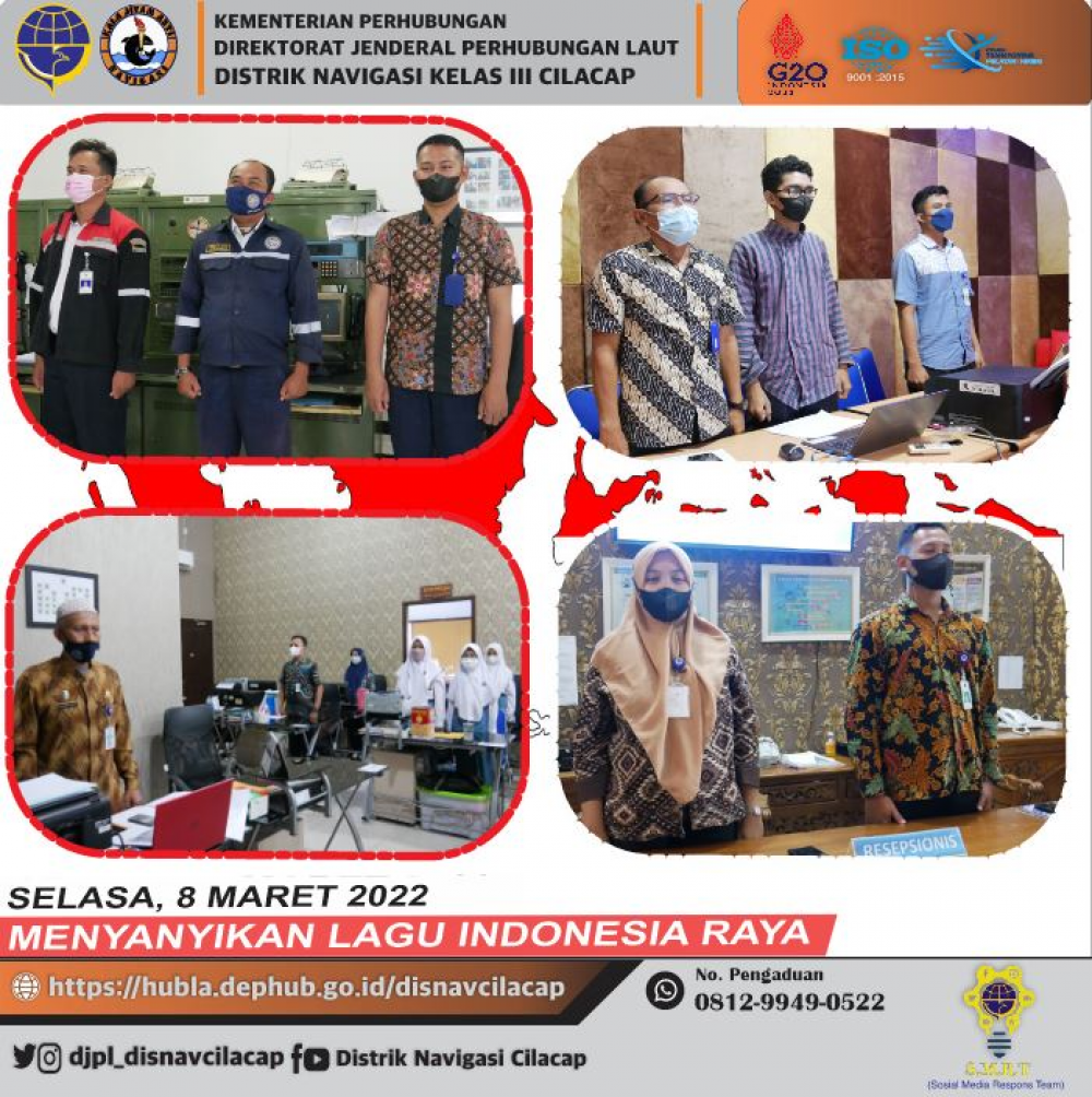 Menyanyikan Lagu Kebangsaan Indonesia Raya (08/03/2022