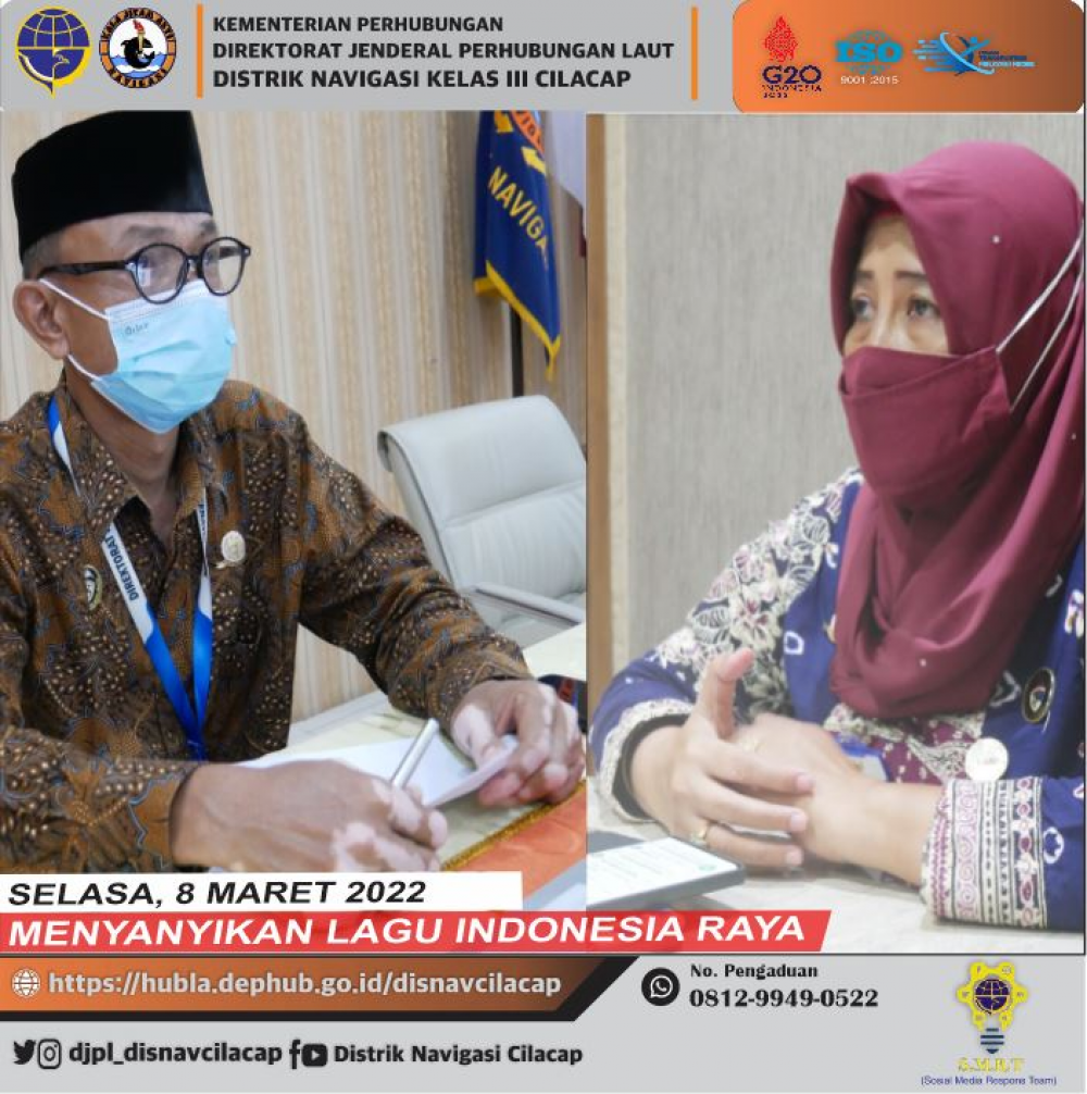 Menyanyikan Lagu Kebangsaan Indonesia Raya (08/03/2022