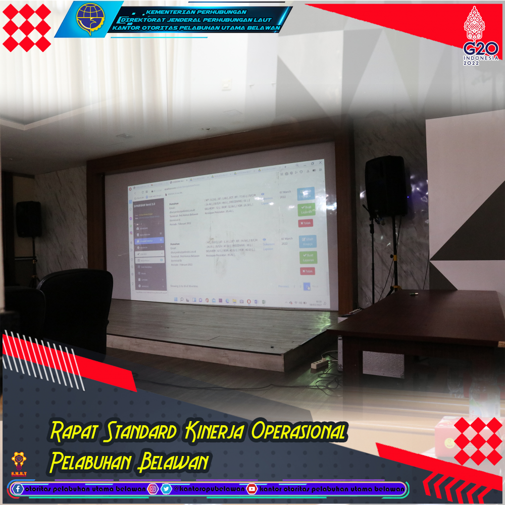 "Rapat Standard Kinerja Operasional Pelabuhan Belawan"