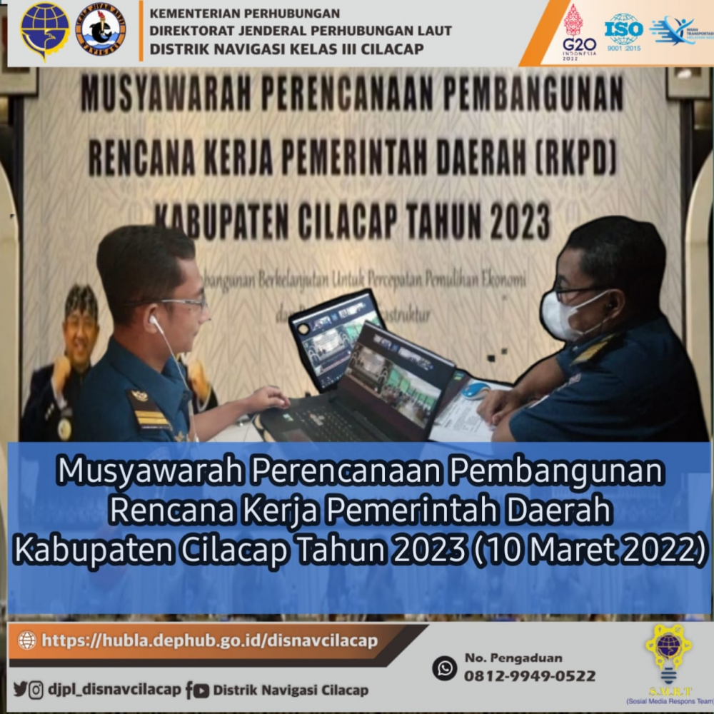 Musyawarah Perencanaan Pembangunan Rencana Kerja Pemerintah Daerah Kabupaten Cilacap Tahun 2023, Kamis 8 Februari 2022