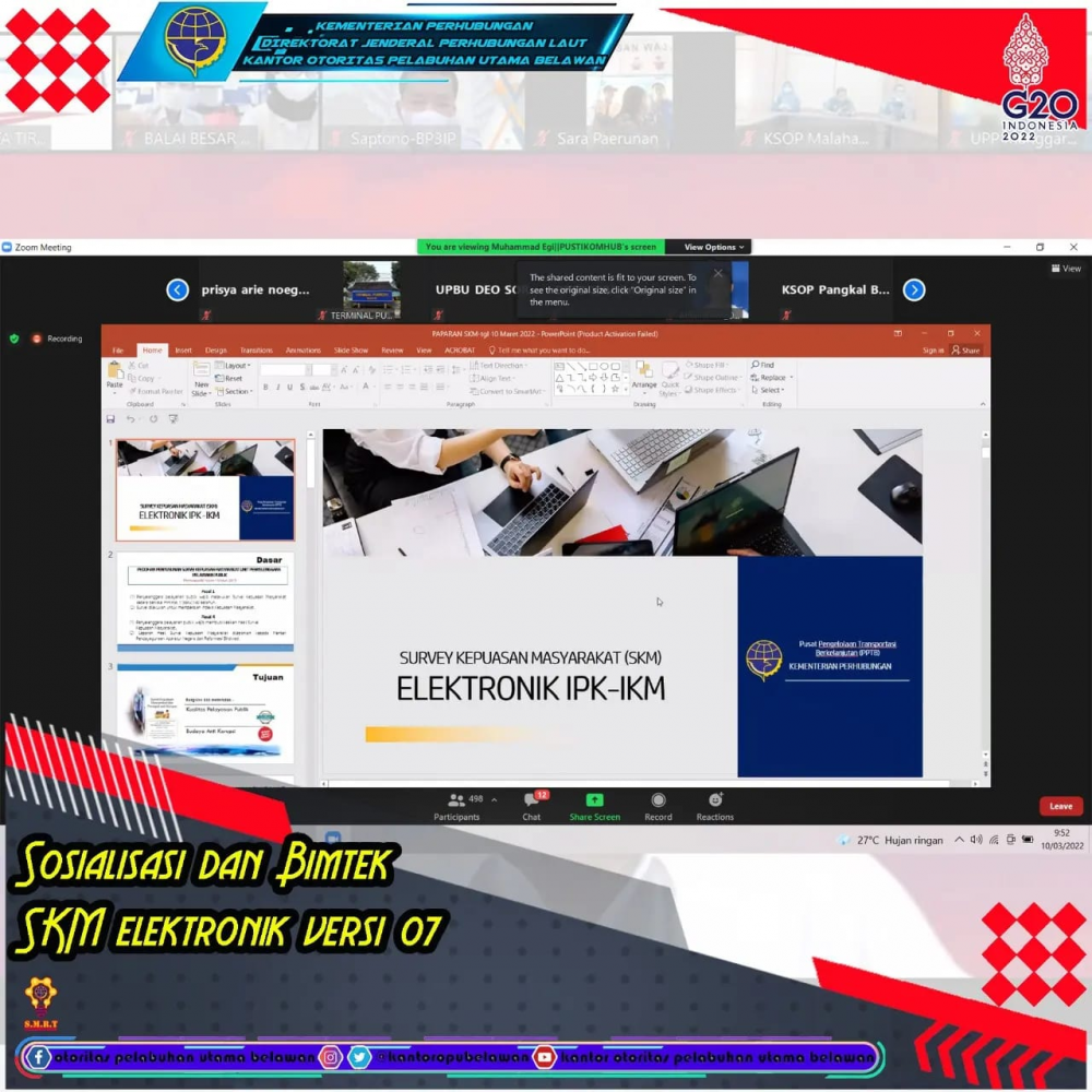 “SOSIALISASI DAN BIMTEK SKM ELEKTRONIK VERSI 07”