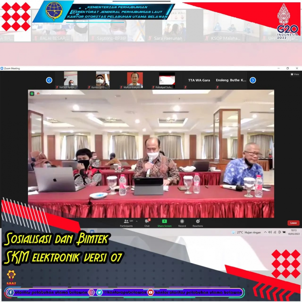 “SOSIALISASI DAN BIMTEK SKM ELEKTRONIK VERSI 07”