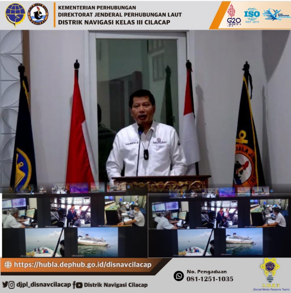 Uji Coba Pemanduan Kapal Secara Elektronik (Test Bed E-Pilotage) Di Distrik Navigasi Kelas II Semarang ( Rabu , 16 Maret 2022 )