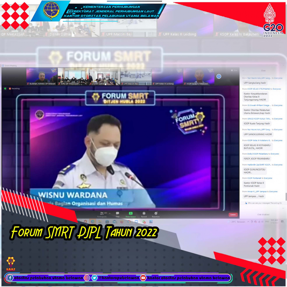 Forum SMRT Direktorat Jenderal Perhubungan Laut Tahun 2022