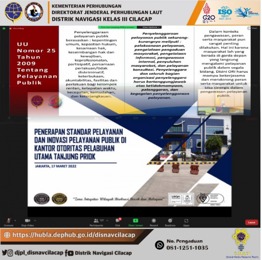 FGD Standar Pelayanan Di Lingkungan Kementerian Perhubungan ( Kamis , 17 Maret 2022 )
