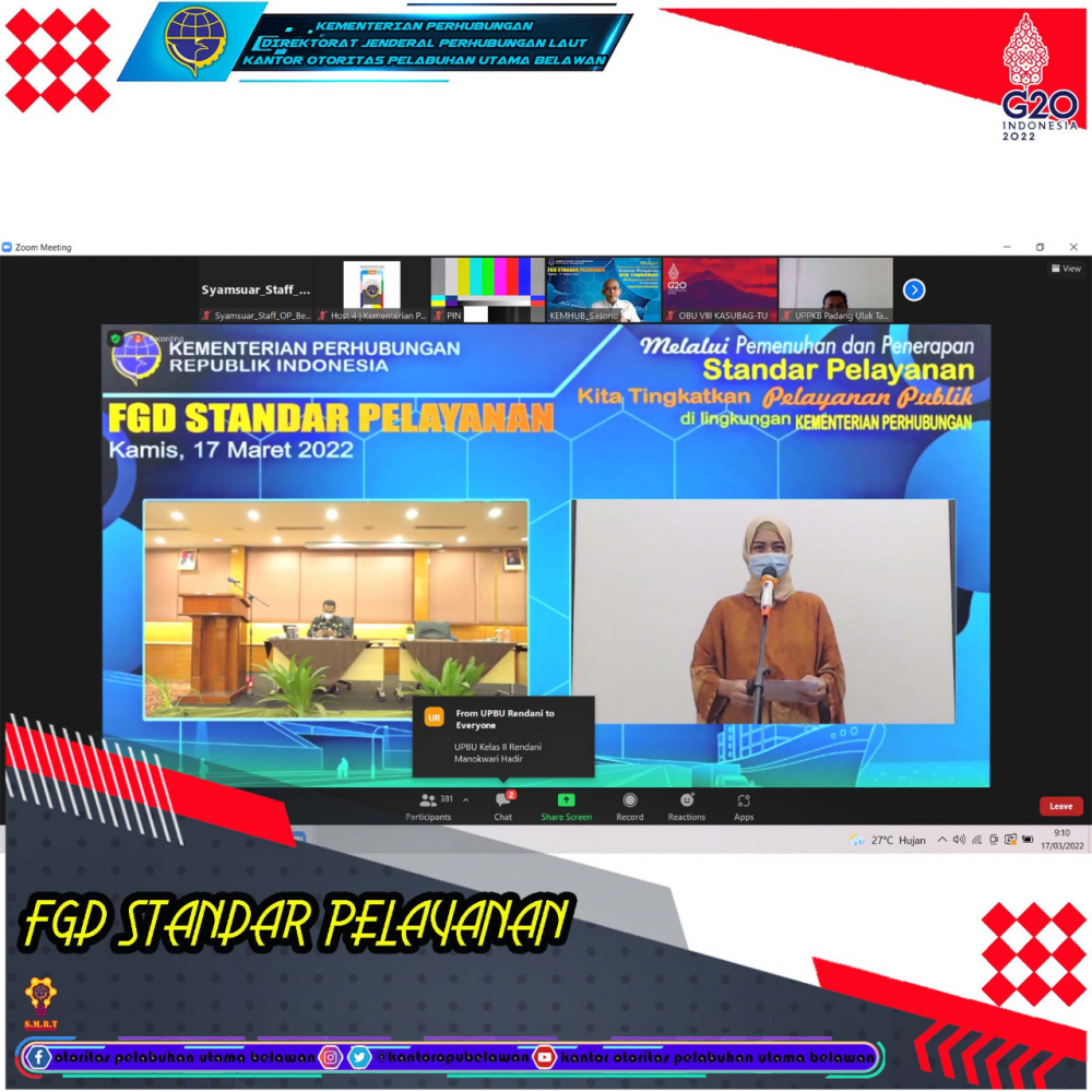 "Focus Group Discussion (FGD) Standar Pelayanan”