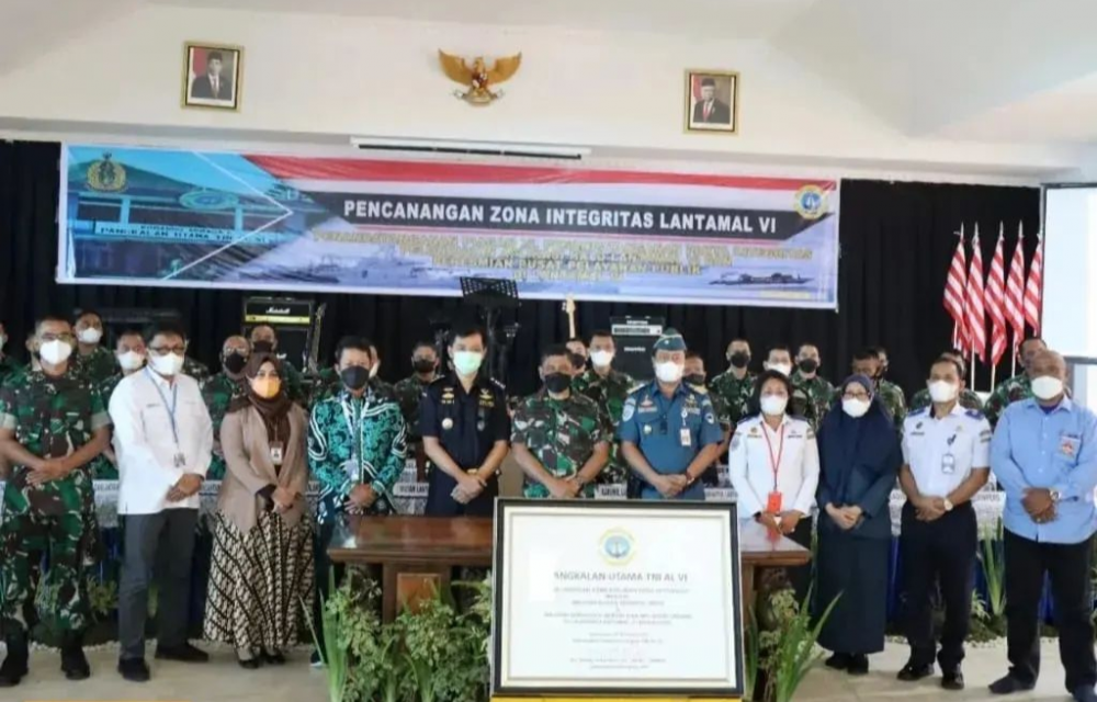 Pencanangan Zona Integritas, Pakta Integritas dan Peluncuran Aplikasi Halo Di Gedung Sultan Hasanuddin, Lantamal VI Makassar