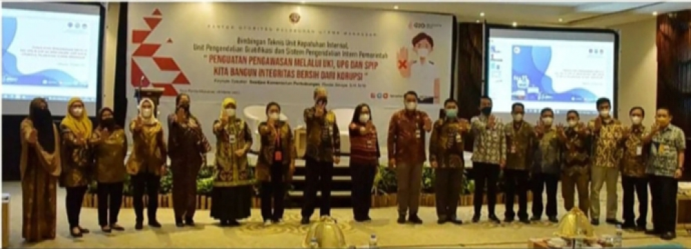 Bimtek Penguatan Pengawasan Melalui UKI, UPG dan SPIP Dengan Tema Kita Bangun Integritas Bersih Dari Korupsi di Hotel Four Points Makassar