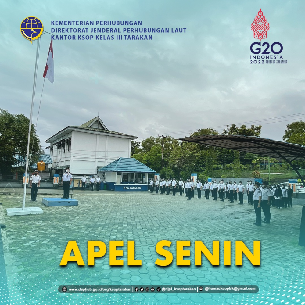 Apel Pagi Kantor Kesyahbandaran dan Otoritas Pelabuhan Kelas III, Senin 21 Maret 2022