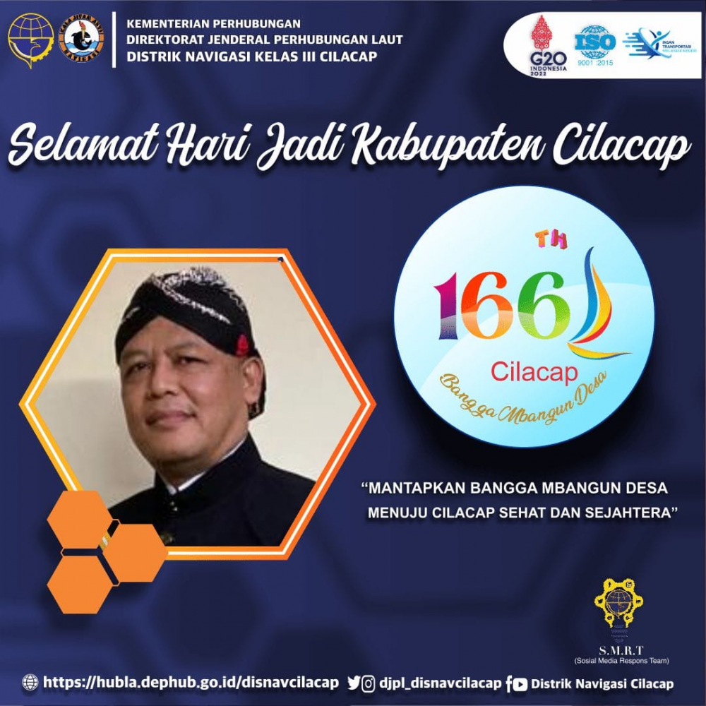 Hari Jadi Kabupaten Cilacap Ke-166 Senin 21 Maret 2022