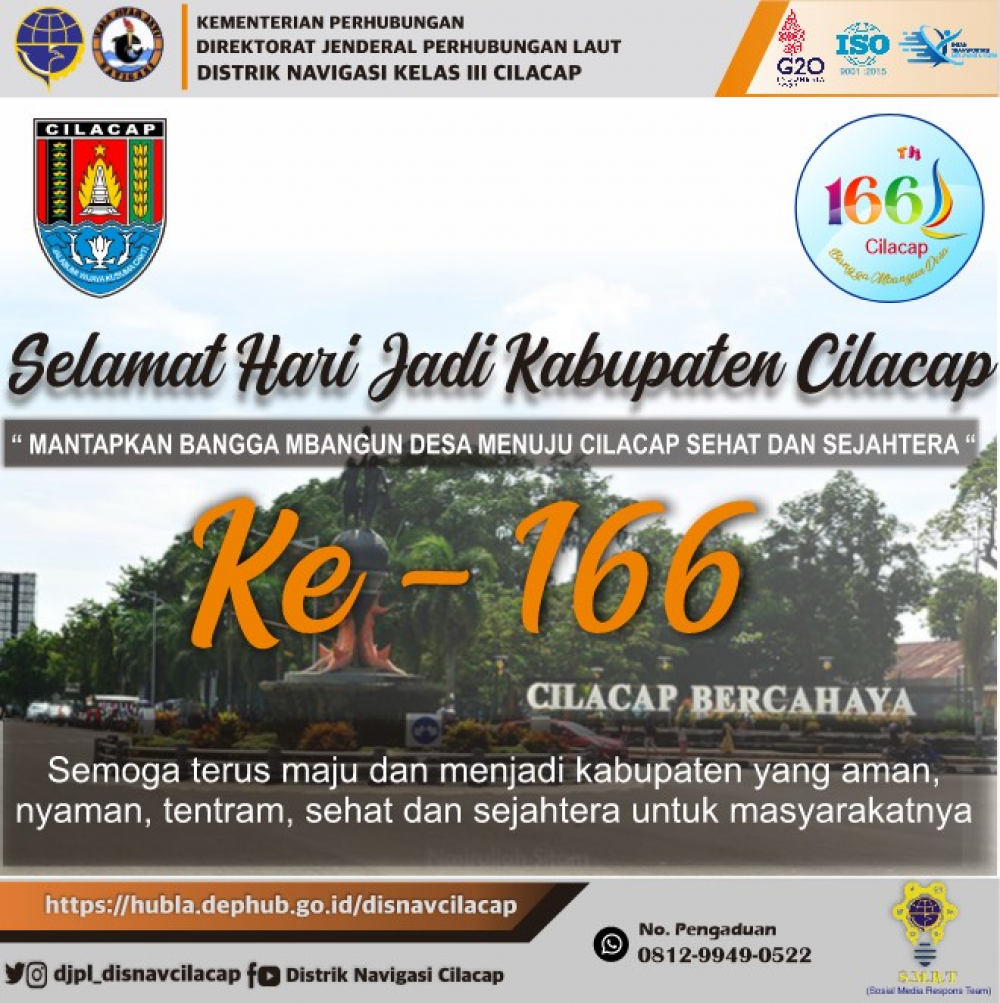 Hari Jadi Kabupaten Cilacap Ke-166 Senin 21 Maret 2022