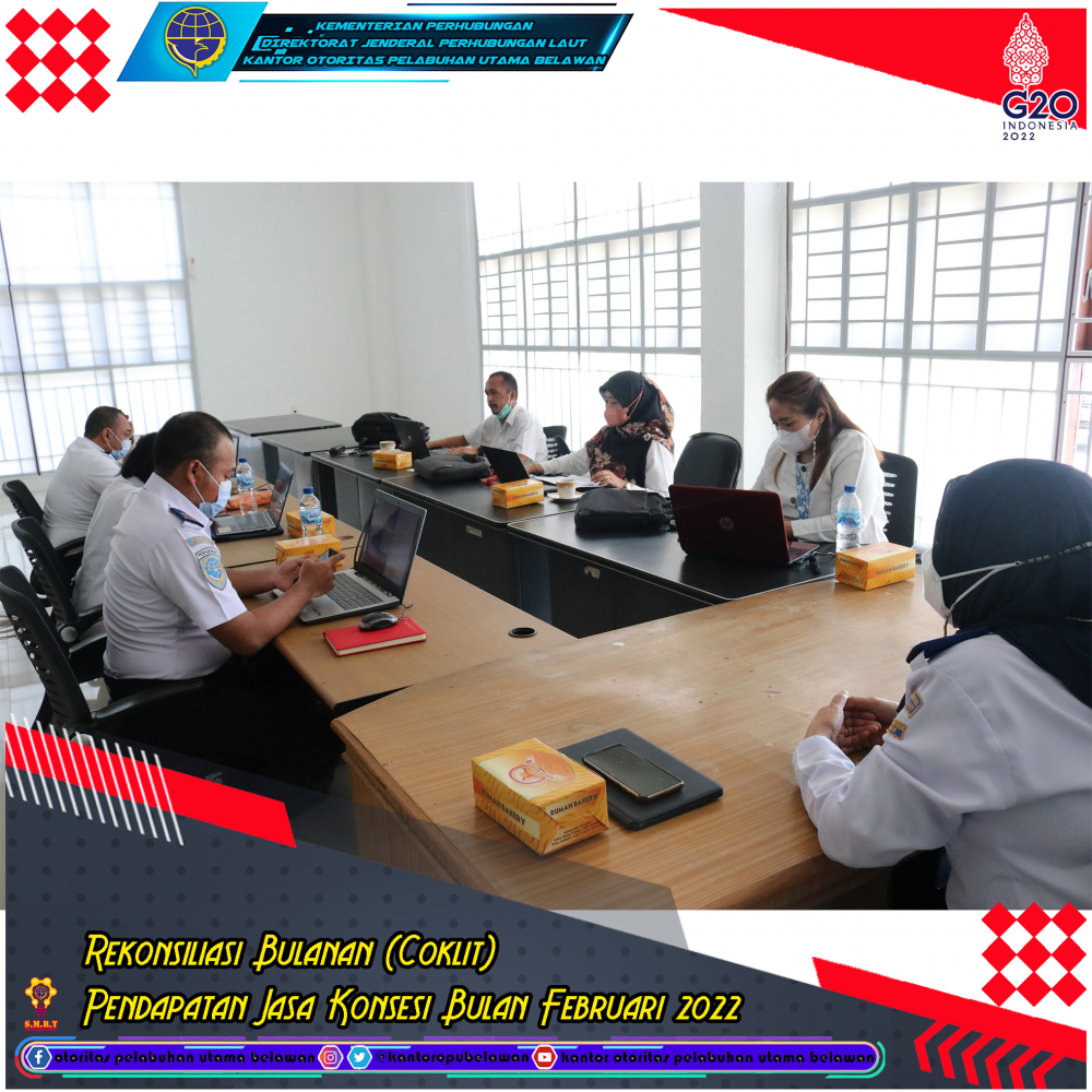 Rapat Rekonsiliasi Bulanan (Coklit) Pendapatan Jasa Konsesi Bulan Februari 2022