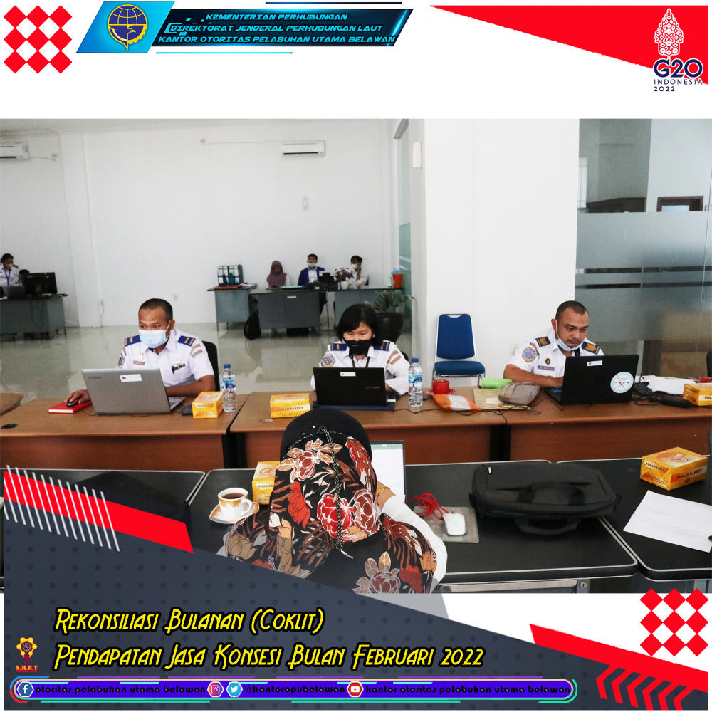 Rapat Rekonsiliasi Bulanan (Coklit) Pendapatan Jasa Konsesi Bulan Februari 2022