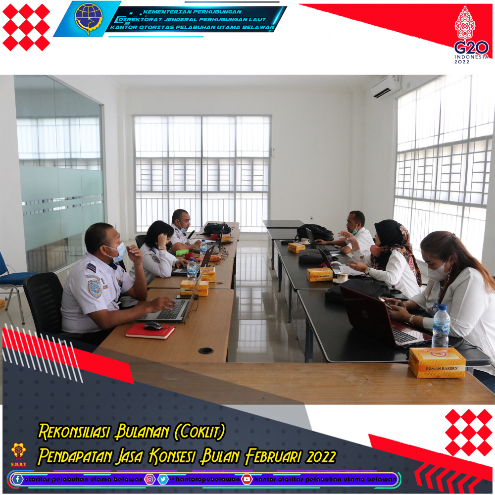 Rapat Rekonsiliasi Bulanan (Coklit) Pendapatan Jasa Konsesi Bulan Februari 2022