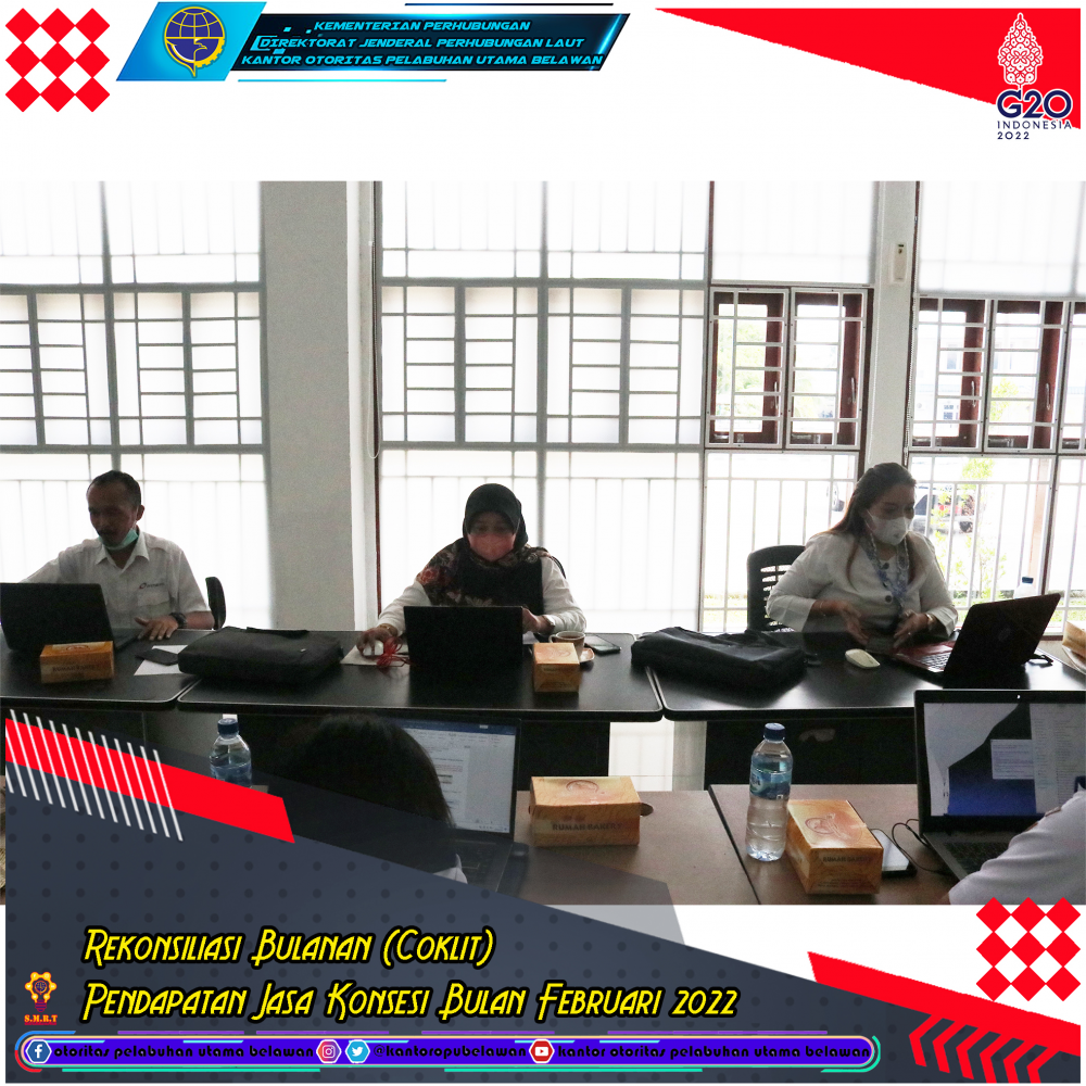 Rapat Rekonsiliasi Bulanan (Coklit) Pendapatan Jasa Konsesi Bulan Februari 2022