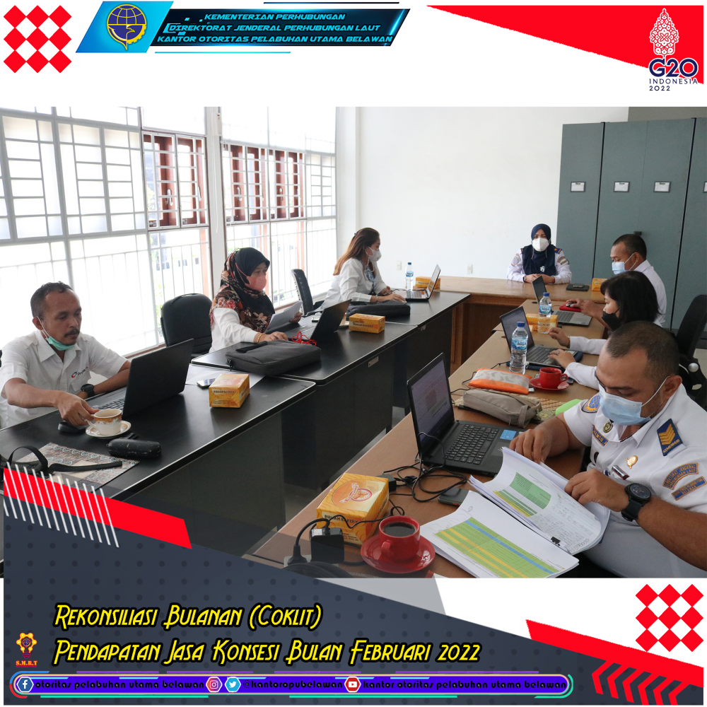 Rapat Rekonsiliasi Bulanan (Coklit) Pendapatan Jasa Konsesi Bulan Februari 2022