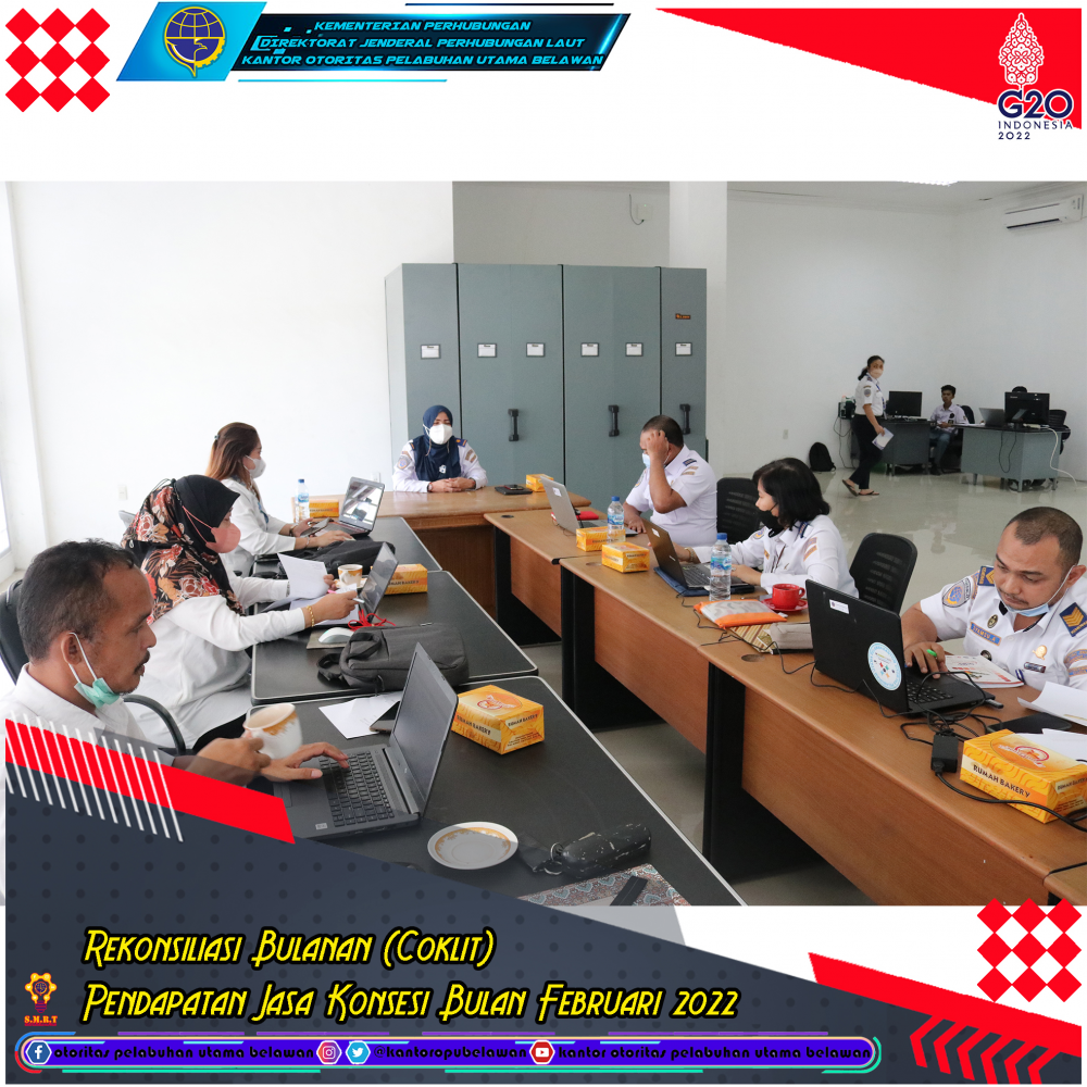 Rapat Rekonsiliasi Bulanan (Coklit) Pendapatan Jasa Konsesi Bulan Februari 2022