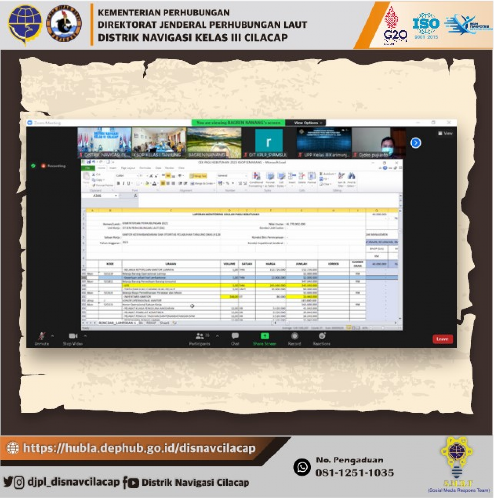 Pembahasan Pagu Kebutuhan Belanja Rutin Tahun Anggaran 2023