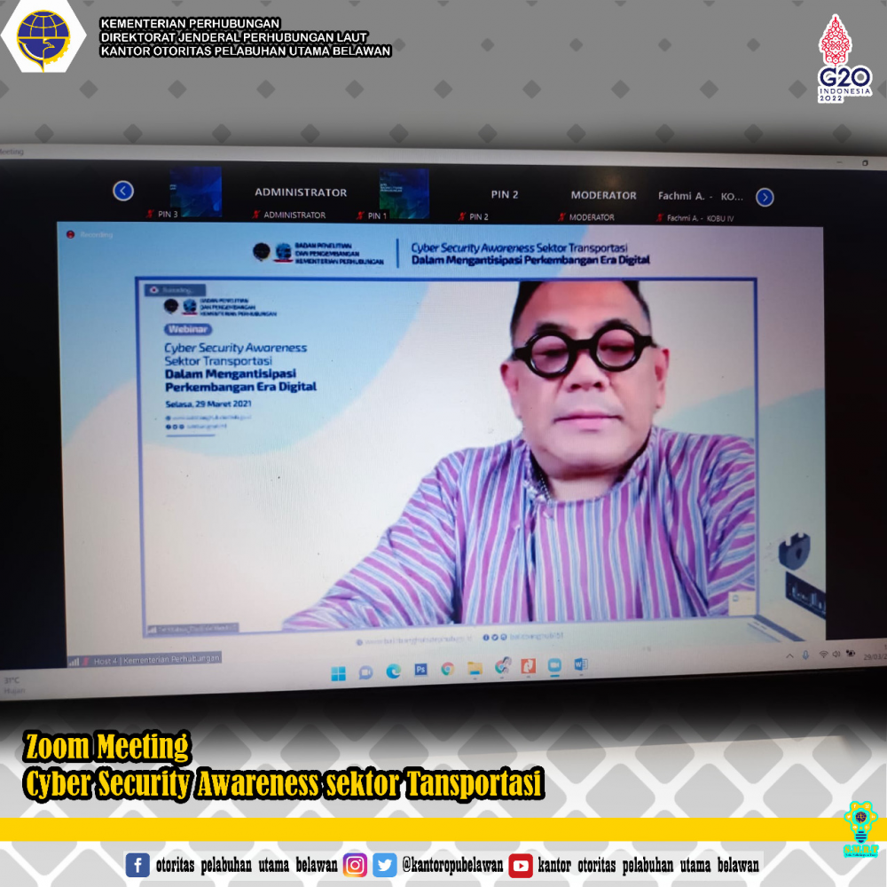 “Cyber Security Awarness Sektor Transportasi Dalam Mengantisipasi Perkembangan Era Digital (Discruption Technology)”