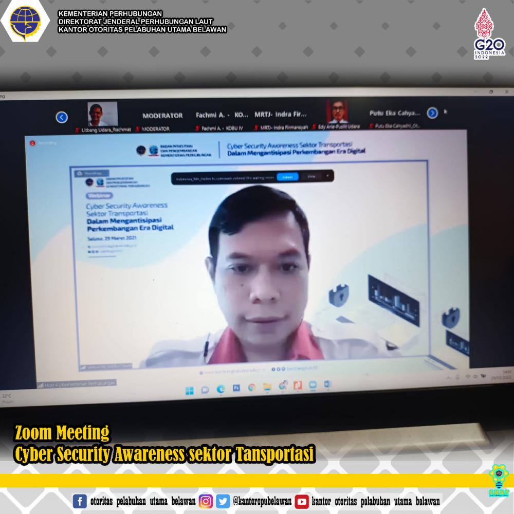 “Cyber Security Awarness Sektor Transportasi Dalam Mengantisipasi Perkembangan Era Digital (Discruption Technology)”