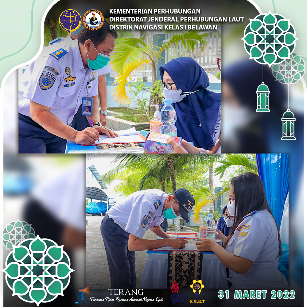 SAMBUT BULAN SUCI RAMADHAN, DISTRIK NAVIGASI KELAS I BELAWAN ADAKAN TRADISI MUNGGAHAN DAN DOA BERSAMA