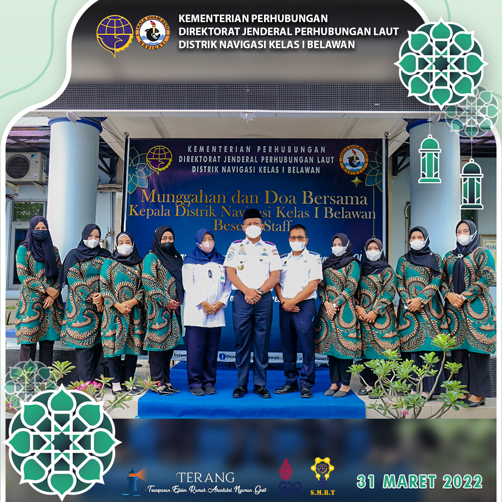 SAMBUT BULAN SUCI RAMADHAN, DISTRIK NAVIGASI KELAS I BELAWAN ADAKAN TRADISI MUNGGAHAN DAN DOA BERSAMA