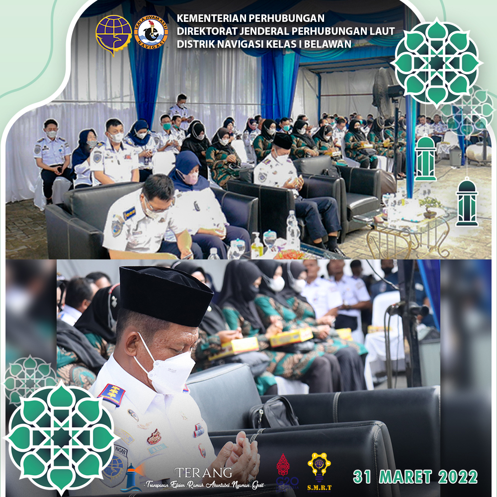 SAMBUT BULAN SUCI RAMADHAN, DISTRIK NAVIGASI KELAS I BELAWAN ADAKAN TRADISI MUNGGAHAN DAN DOA BERSAMA