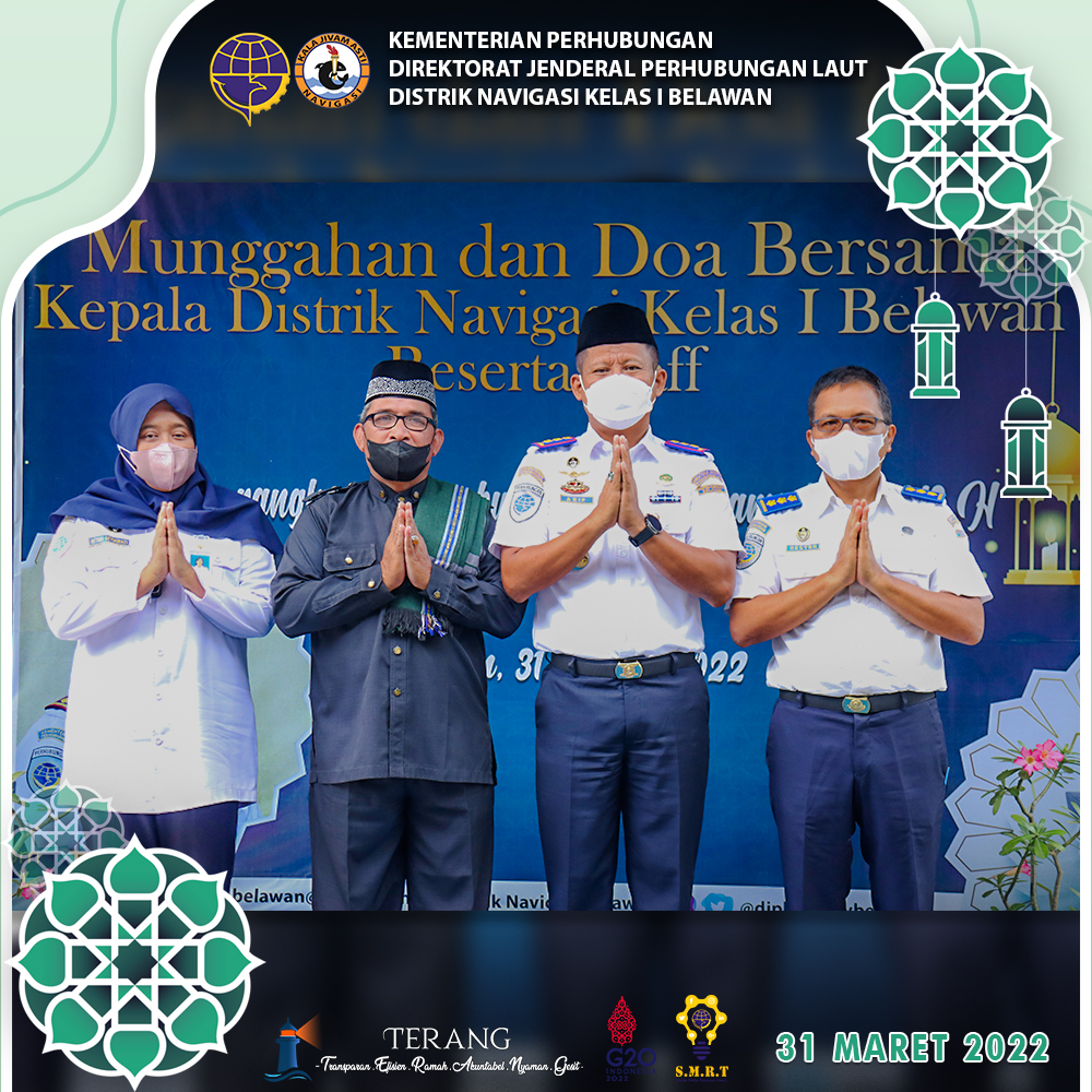 SAMBUT BULAN SUCI RAMADHAN, DISTRIK NAVIGASI KELAS I BELAWAN ADAKAN TRADISI MUNGGAHAN DAN DOA BERSAMA