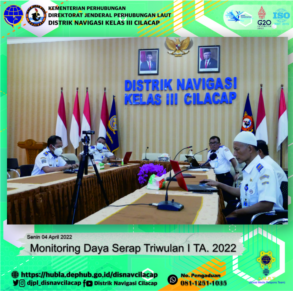 Monitoring Daya Serap Triwulan I Tahun Anggaran 2022, Senin 4 April 2022